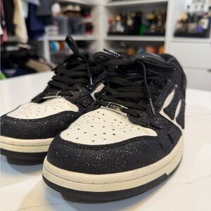 AMIRI Black and White skeleton with sparkles